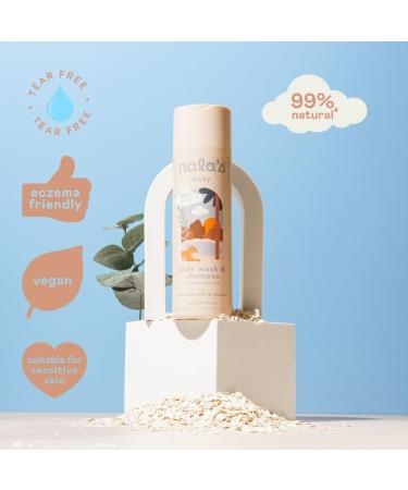 Nala's Baby Body Wash & Shampoo - Award-winning, 99% Natural, Tear-Free, Vegan - Nourishing Oat & Shea Butter - Dermatologist & Pediatrician Approved - 200ml & 400ml - Buy Online on GoSupps.com