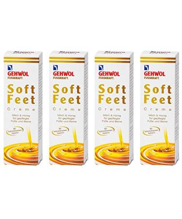 4x GEHWOL FUSSKRAFT Soft Feet Cream with Milk & Honey 125 ml (500 ml) 125 ml (pack of 4)