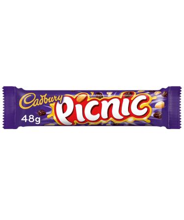 Cadbury Picnic Bar - 1 Bar - Imported Chocolate from UK - British Candy - 48.4 g