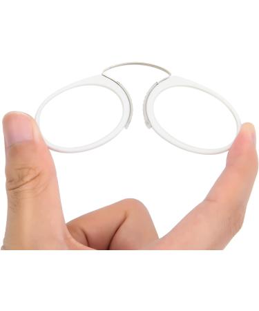 Kokobin Unisex Reading Glasses - Compact Mini Nose Clip Visual Aid +2.5 | Always Handy Ironing Glasses in White  - Buy Online on GoSupps.com