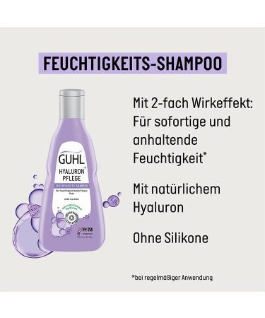  Guhl Guhl Hyaluron+ Moisturizing Shampoo - Content: 250 ml - Silicone-Free - With Natural Hyaluronic Acid - Intensive Hydration and Care - Buy Online on GoSupps.com