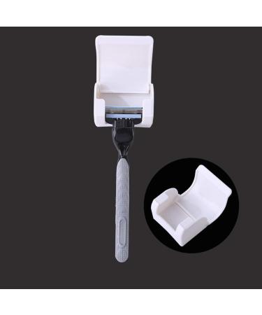 Winston-UK Plastic Razor Holder with Cover | Self-Adhesive Shower Bracket & Bathroom Hanger - White - Buy Online on GoSupps.com