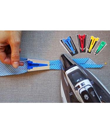 Bias Tape Maker Tool Set with 4 Sizes - 6mm, 12mm, 18mm, 25mm - Includes Tape Binding Presser Foot for Patchwork - Buy Online on GoSupps.com