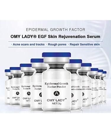 OMY LADY EGF Serum Ampoules 10 Pack - 3ml - For Repairing Acne & Surgical Scars Wrinkles Burns & Dark Spots - Vegan Concentrate - Anti-Aging Lifting - Buy Online on GoSupps.com