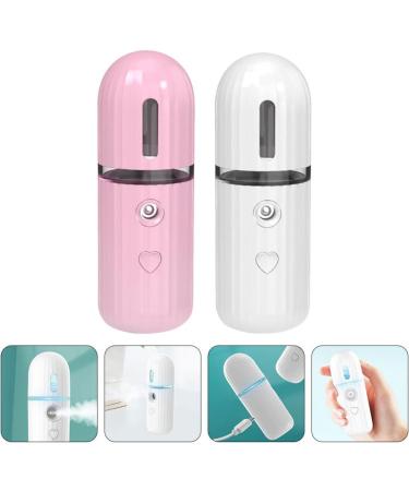 Healvian 2Pcs Portable Rechargeable Moisturizing Mist Sprayer Facial Mister with Fine Mist for for Home Travel Office Use - Buy Online on GoSupps.com