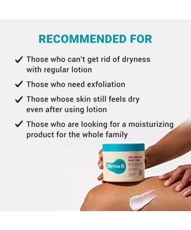Derma B Ultra Moisture Body Cream with Olive Oil & Allantoin - 48 Hours Hydration 14.54 Fl Oz (430 ml) - Best Moisturizer for Dry Skin - Buy Online on GoSupps.com