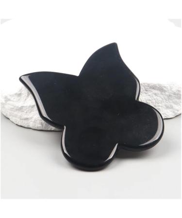 Rock Quartz Butterfly Gua Sha Tool | Black Jade Crystal Face & Body Massager - Shop Internationally - Buy Online on GoSupps.com