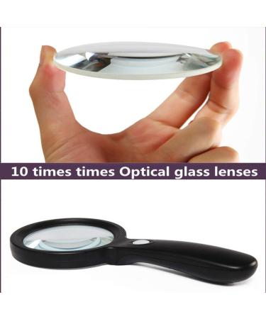 Magnifying Glass Old Man Reading HD Mobile Phone Repair Simple LED Extension Mirror Handheld 10X Good Times - Buy Online on GoSupps.com