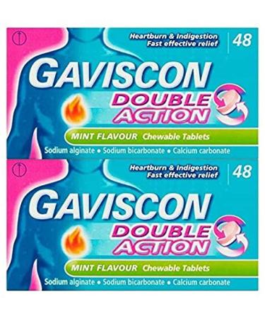 Gaviscon Double Action Mint Chewable 96 Tablets (48x2)