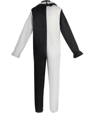Duohropke Terrifier Clown Jumpsuit Cosplay Costume | Black & White Carnival Outfit for Men & Women - Buy Online on GoSupps.com