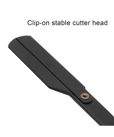 Premium Black Stainless Steel Straight Edge Razor - Men's Manual Safety Shaver for Smooth Shaving - Buy Online on GoSupps.com
