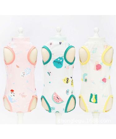 Cat Recovery Suit Professional After Surgery Wear Cat Clothes for Abdominal Wounds or Skin Diseases Breathable E-Collar for Cats Kitten (S:Yellow) S: Back Length: 21cm Yellow - Buy Online on GoSupps.com