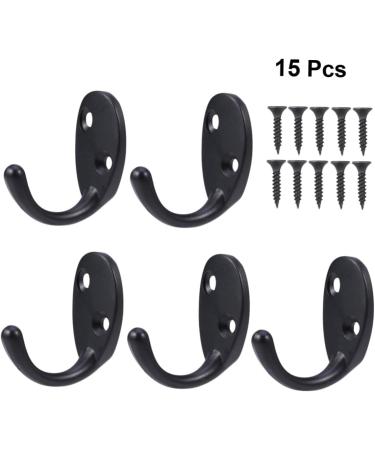 Alipis 15 Pcs Towel Hooks Wall Hanging Hooks Wall Hook Wall-Mounted Hanging Hook Porch Clothes Hook 4.5X4cmx3pcs Blackx3pcs - Buy Online on GoSupps.com