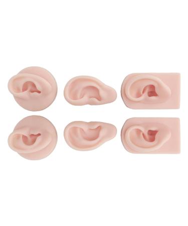 3 Pairs Silicone Ear Model for Piercing Practice & Acupuncture Training - Light Skin Colour - Buy Online on GoSupps.com