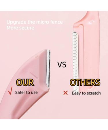 6 Piece Stainless Steel Eyebrow Trimmer & Scissors Set - Pink Makeup Tool for Men & Women - Perfect Eyelash & Hair Grooming - Buy Online on GoSupps.com