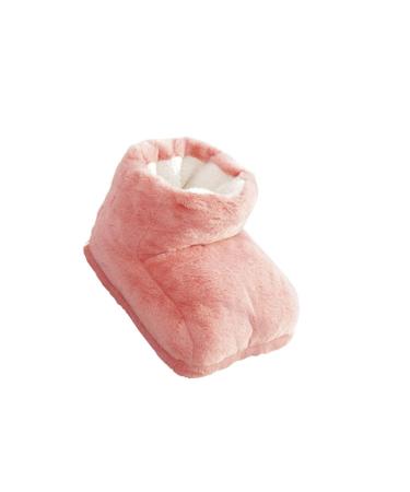 Kisangel heating cushions office foot warmer electrical foot shoe warm shoes sack linen tip Heated foot warmers warm footrest slippers heating shoes USB plush shoes insert foot cover 1 pink