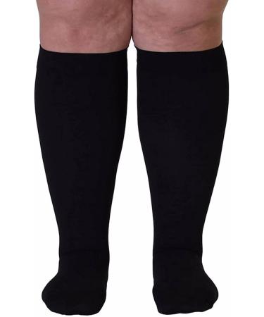 WSYKC Close-Te Compression Socks - 20-30 mmHG 3 Pairs 6xL Size Unisex Black - Ideal for Wide Calves - Buy Online on GoSupps.com