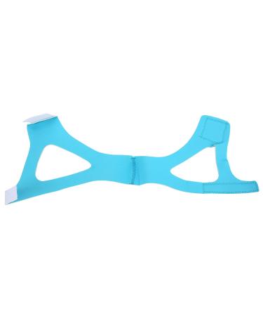 Strap Special Triangular Design Jaw Support BeltAdjustable Chin Strap Hook and Loop Design for Preventing Snoring(Sky Blue)
