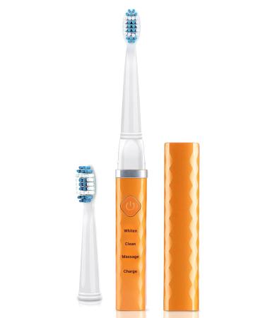 Pop Sonic USB Charge Anywhere Toothbrush(Orange) | Rechargeable Toothbrush w/Up to 40 000 Brush Strokes/Minute-Long-Lasting Dupont Nylon Bristles -Teens & Adult Toothbrush