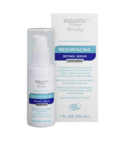 Equate Beauty Resurfacing Retinol Serum Moisturize with Ceramides and Niacinamide 1 FL OZ