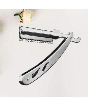 Lurrose Vintage Hairdresser Straight Razor - Interchangeable Blade Safety Razor Foldable Design Manual Grinding Tool for Men - Premium Quality Grooming Essentials - Buy Online on GoSupps.com