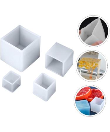 LALAFINA 4pcs Cube Mold Silicone Molds Epoxy Resin Mold Resin Candle Soap Making Molds Diy Molds Tool Manual - Buy Online on GoSupps.com
