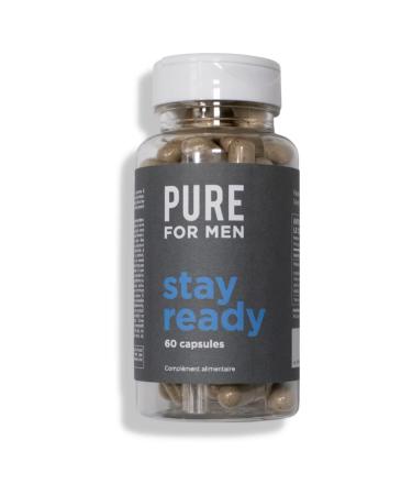 Pure For Men Original Cleanliness Stay Ready Fiber Supplement 120 Vegan Capsules Helps Promote Digestive Regularity Psyllium Husk Chia Seeds Oat Fibers