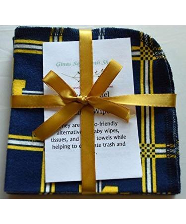 Set of 5 Wolverines Fan Printed Flannel Paperless Towels - 12x12 Inches, 1 Ply - Buy Online on GoSupps.com