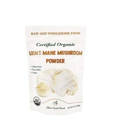 Cherie Sweet Heart Organic Mushroom Powder Lion's Mane 50 Servings 3.5 Ounce 100 Gram