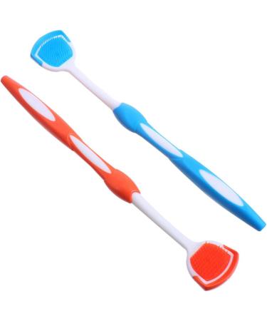Buy Healvian 10 STK Professional Tongue Cleaning Brush | Fresh Breath & Oral Care Tools - Blue & Orange | International Shipping Available - Buy Online on GoSupps.com