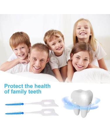Shop Mivaiun Interdental Brushes - 210 Silicone Toothbrush Gaps Double-Sided Dental Floss Sticks for Narrow Spaces | Portable & Durable (Blue Green Orange) - International Shipping Available - Buy Online on GoSupps.com