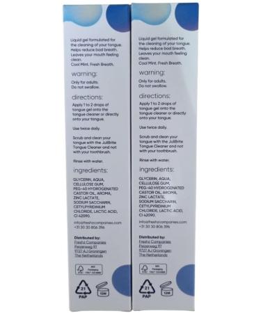 JuliBritrite Tongue Angel 50ml - Dual Pack Tongue Scraper & Cleaner for Fresh Breath & Halitosis Support - Buy Online on GoSupps.com