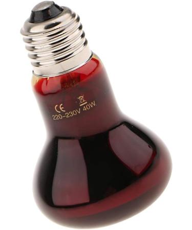 Tenlacum 40/50/60/75/100W Infrared Basking Spot Lamp Single Max Heat Reptile Red Bulb Light (40W) - Buy Online on GoSupps.com