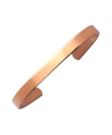 Arthriton PLAIN Solid PURE COPPER Bracelet Band 6.75mm Wide SM