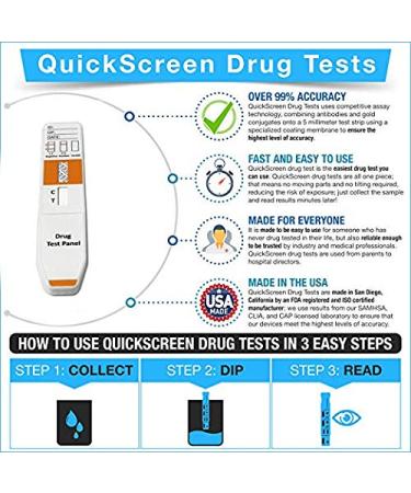 Quickscreen Nicotine Tobacco Urine Dip Test 10 Pack - Precision Results - Buy Online on GoSupps.com