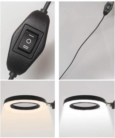 Magnifier LED Magnifying Lamp 8X Floor Lamp Magnifier Lamp High-Definition Optical Glass Rotation Adjustable Angle for Reading Beauty Crafts Jewelry Observation Black - Buy Online on GoSupps.com