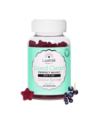 Lashil Beauty - Good Clean - Food supplements - Healthy and blemish-free glowing skin - Proven efficacy - Made in France - Zinc Nettle Burdock - 60 Gummies