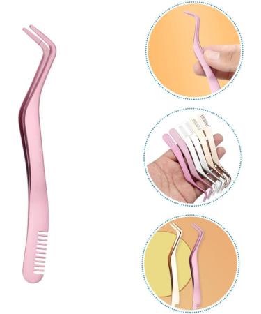 FRCOLOR 3pcs Eyelash Tweezers Set with Comb & Separator Tool - Ergonomic Stainless Steel Lash Applicator for Perfect Makeup - Buy Online on GoSupps.com