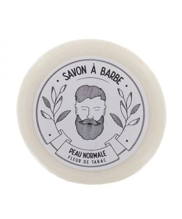 Shaving soap for normal skin - tobacco flower scent - made in France - 80g