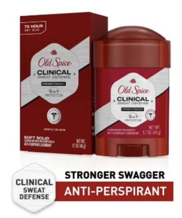 Old Spice Clinical Sweat Defense Anti-perspirant Deodorant for Men - 72 Hour Extra Fresh - 1.7 Oz - Buy Online on GoSupps.com