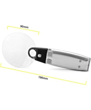 5X 2-in-1 Illuminated Handheld Magnifier Foldable Desktop Magnifying Lamp with LED Lights and Stand for Reading Observing Crafting Hands Free Suitable for Seniors Macular Degeneration Low Vision - Buy Online on GoSupps.com