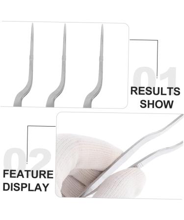 12 Pcs Stainless Steel Tweezers Cleaning Tools Set - Ceramic Plant & Cloud Clamp, Earwax Cleaning Tool Kit - Silver Detergent Ear - 16X1.5X1.3CMx3pcs - Buy Online on GoSupps.com
