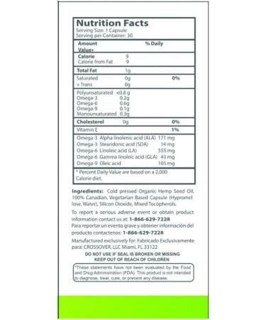 Knadix Hemp Oil Supplement - Pain Support - Support for Bones Muscles & Joints - General Wellbeing - Natural Stress Relief and Immune Support with Omega 3-6 Vitamins and Minerals Pack of 2-60 Caps - Buy Online on GoSupps.com