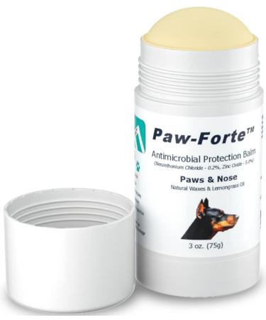 Forticept PAW Balm | Dog Paw Protector from Hot Pavement, Dirt, Salt, Ice and Snow | Soother and Moisturizer for Cracked Dog Paw Pads | Natural Wax Based, Lick Safe 2.66 oz