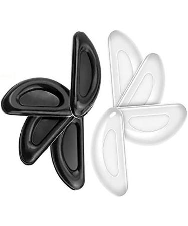 JIHUOO 20 Pairs Self-Adhesive Silicone Nose Pads for Glasses & Sunglasses - Black Eyeglass Comfort & Support - Buy Online on GoSupps.com