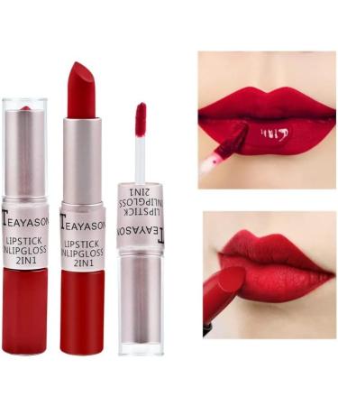 Beliky Girl Lipstick and Lip Gloss Set 24 Hour Long Lasting Nude Dark Red Matte Lipstick with Lip Gloss Makeup Set Cosmetic Beauty Keep 24 Hour Makeup Lip Gloss A - Buy Online on GoSupps.com