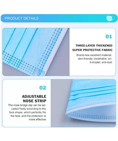 SIngle Use DIsposable Face mask- 50 Pcs (Blue) - Buy Online on GoSupps.com