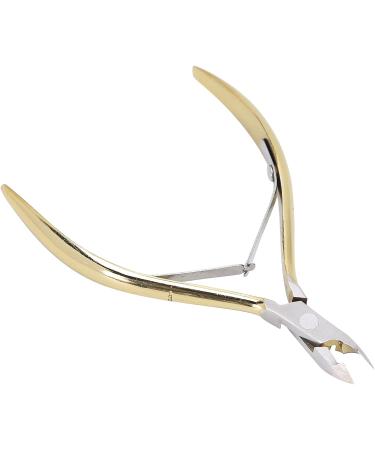 Nail Cuticle Nippers with Stainless Steel Blade Dead Skin Scissors Pliers for Pedicure Manicure Easy to Use Compact & Portable Size (Gold) - Buy Online on GoSupps.com