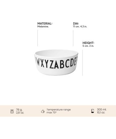 Buy Design Letters Melamine Bowl - BPA-Free 11cm Small White Dish for International Shipping - Buy Online on GoSupps.com