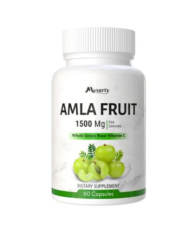 Mysurty Amla Fruit Capsules | amlafruit Extract | Amla Supplement | Capsules for Men & Women - 60 Capsules (Pack 1)